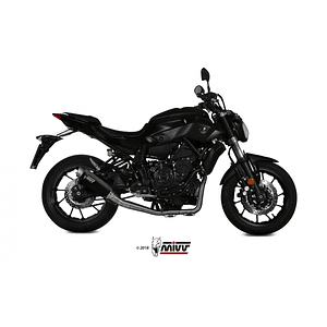 Linha Escape Completo MIVV GP Pro INOX Preto Yamaha MT-07 2014-2020