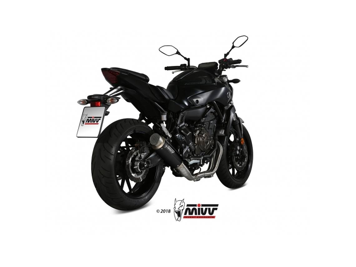 Complete Exhaust Line MIVV GP Pro INOX Black Yamaha MT-07 2014-2020 2