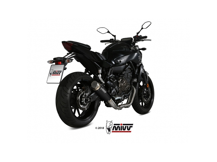 Complete Exhaust Line MIVV GP Pro INOX Black Yamaha MT-07 2014-2020 2
