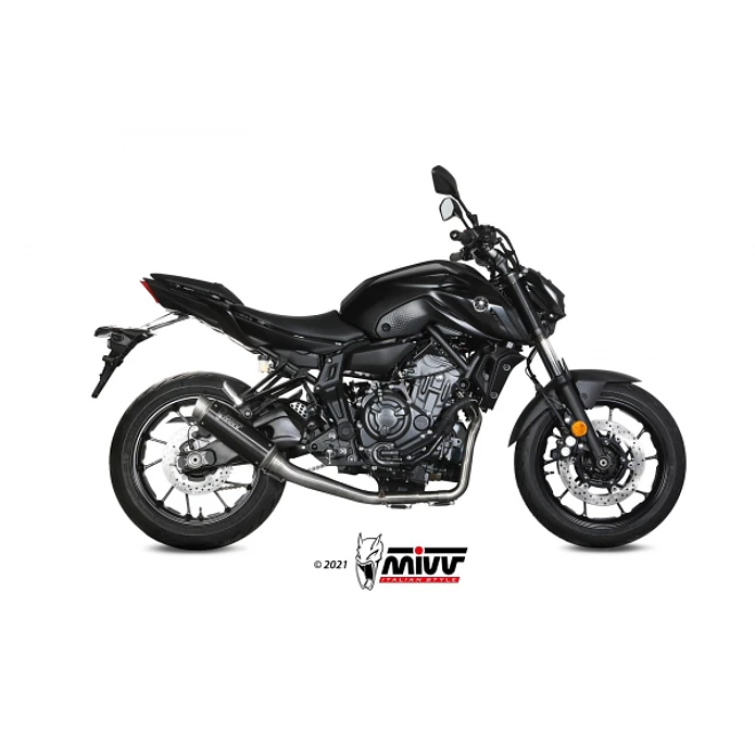 Complete Exhaust Line MIVV GP Pro Black Yamaha MT-07 2021-2024 1