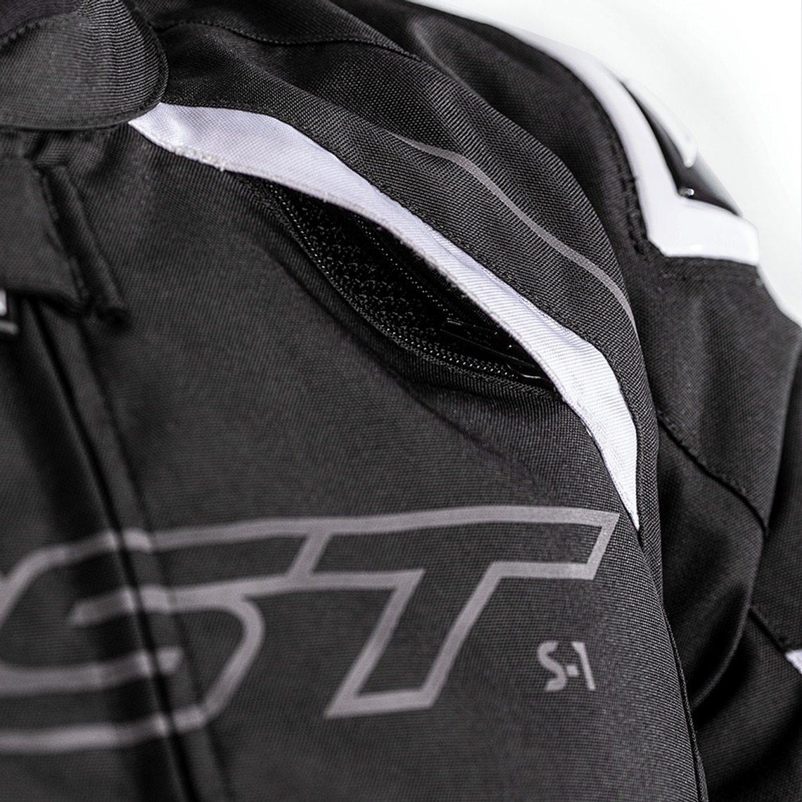 RST S-1 Black/White Motorcycle Jacket 3