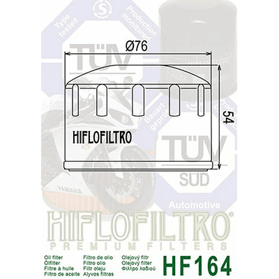 Filtro Óleo Hiflofiltro BMW HF164