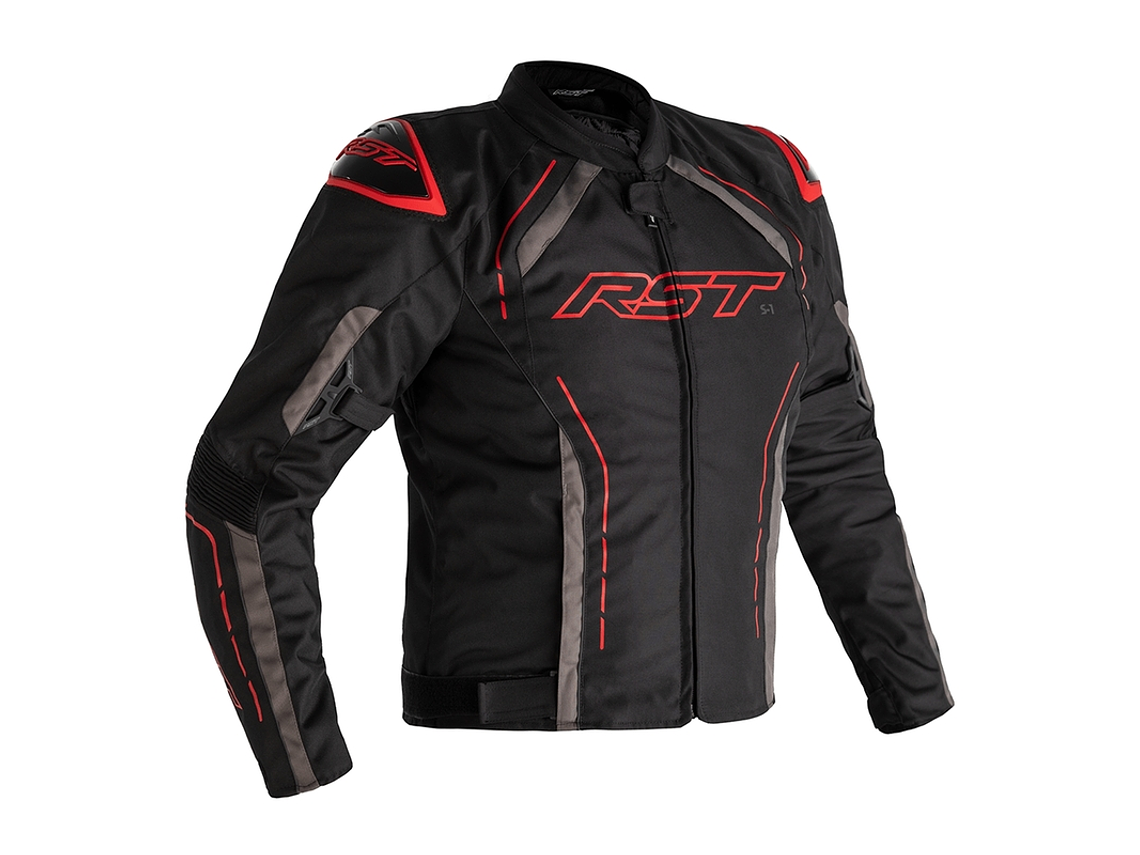 Casaco RST S-1 Preto e Vermelho Motociclista 1