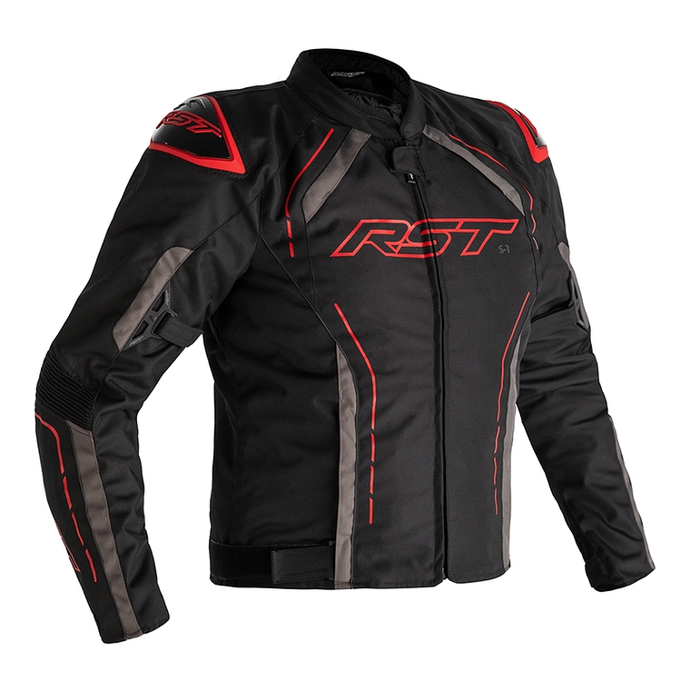 Casaco RST S-1 Preto e Vermelho Motociclista 1
