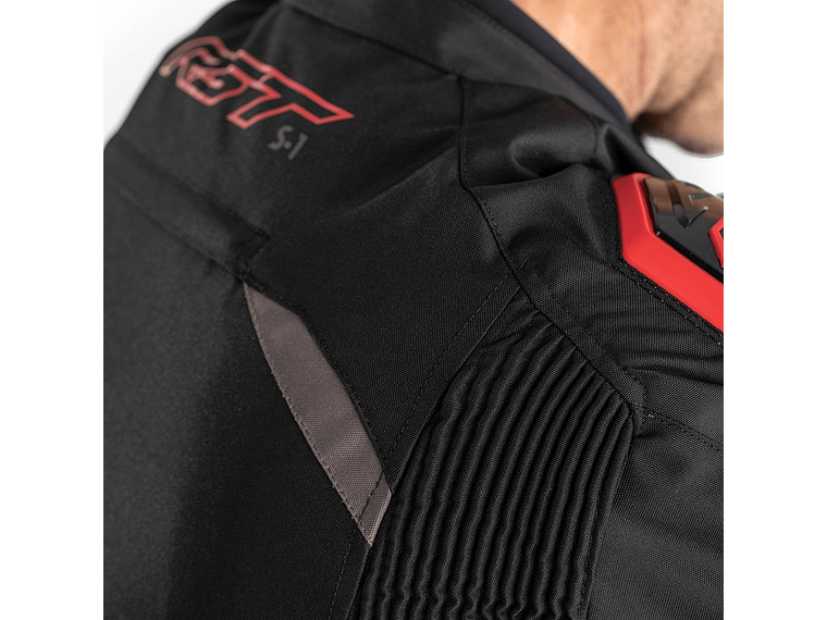 Casaco RST S-1 Preto e Vermelho Motociclista 3