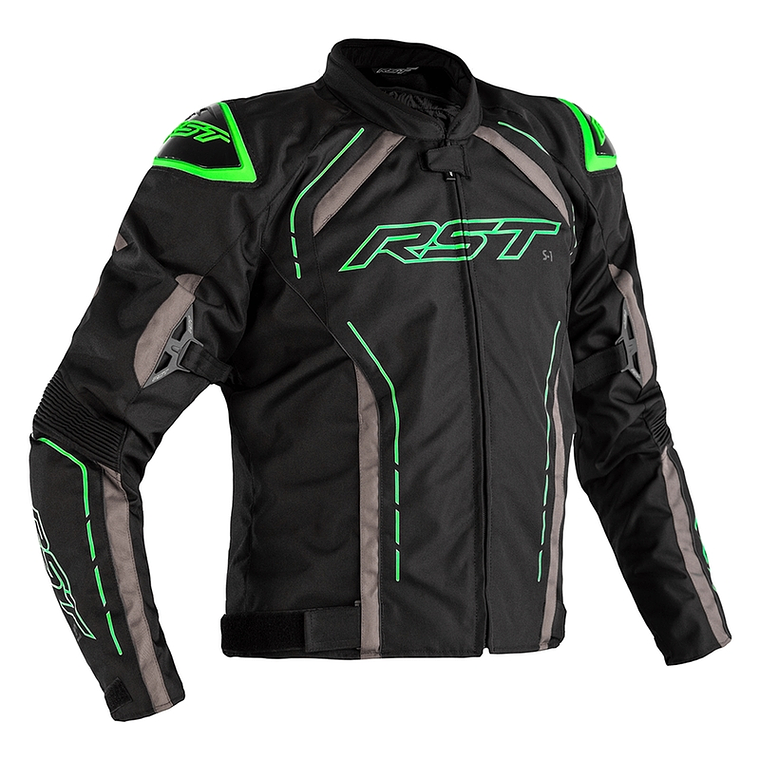 RST S-1 Motorcycle Jacket Black and Green 1