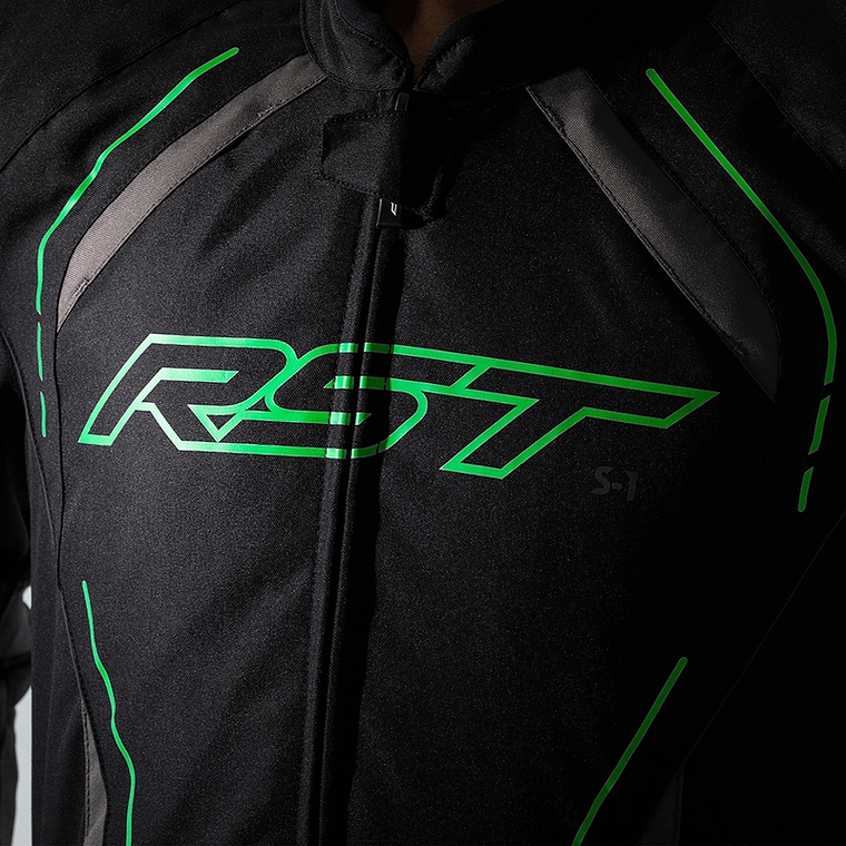 RST S-1 Motorcycle Jacket Black and Green 2