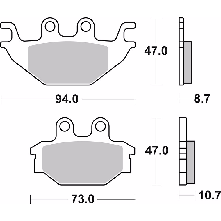 Brembo Organic Brake Pads 07GR5209 2