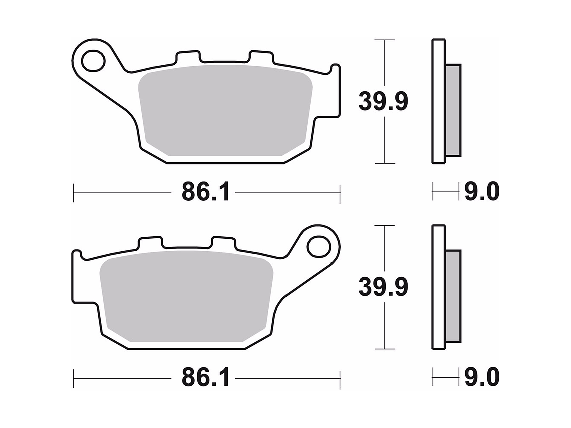 Pastilhas de Travão Sinterizadas Brembo Honda CB650R 07HO53SP 2