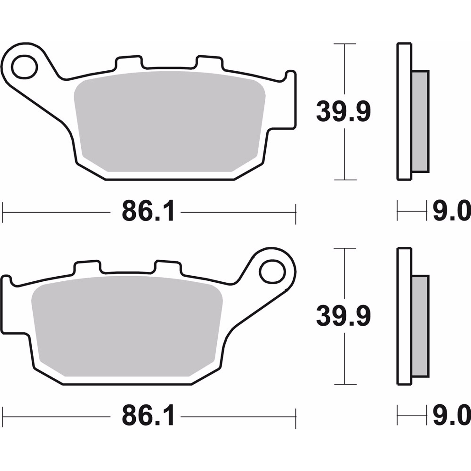 Sintered Brake Pads Brembo Honda CB650R 07HO53SP 2