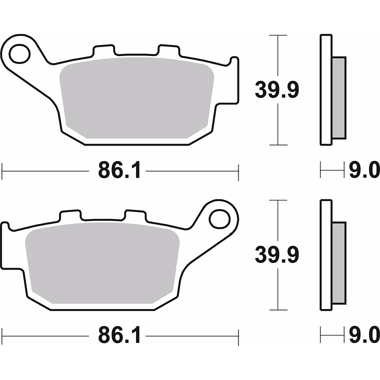 Pastilhas de Travão Sinterizadas Brembo Honda CB650R 07HO53SP 2