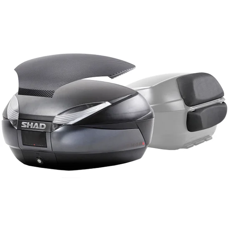 Top Case SHAD SH48 (Painel Carbono + Encosto)  1
