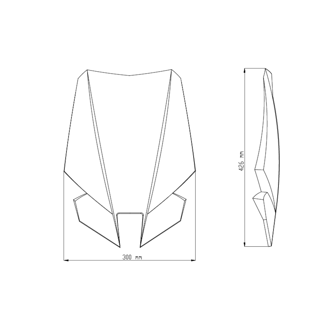  MT-09 2017 Naked Touring Transparent PUIG Visor 2