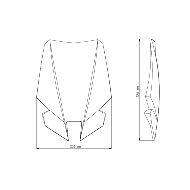  MT-09 2017 Naked Touring Transparent PUIG Visor 2