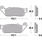 Brembo Honda Sintered Brake Pads 07HO41SA - thumbnail 2