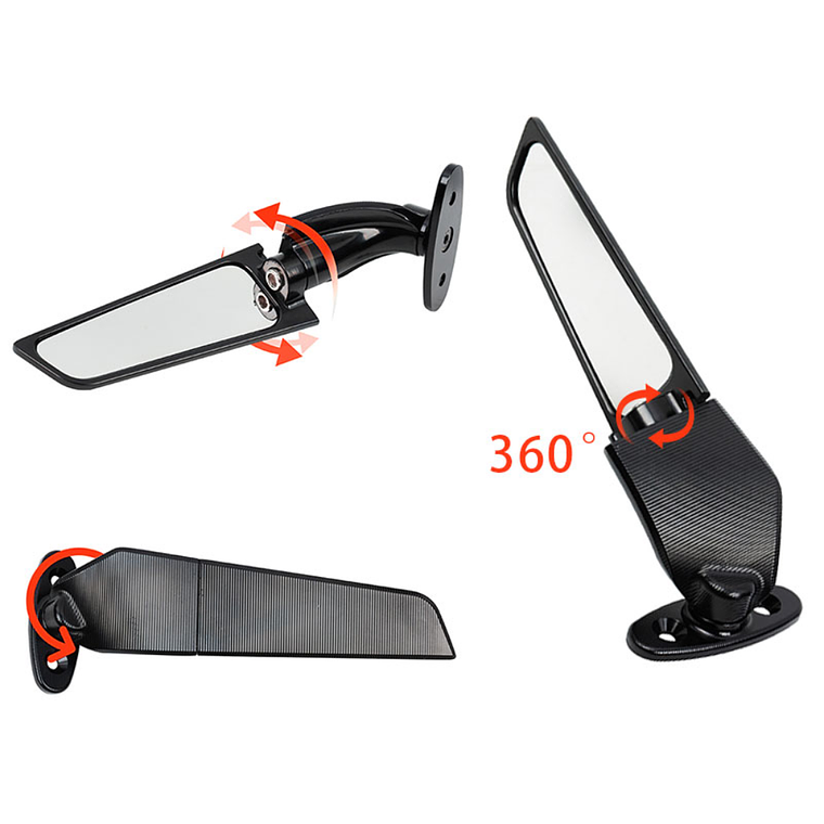 Espelhos Aerodinâmicos para Mota 3