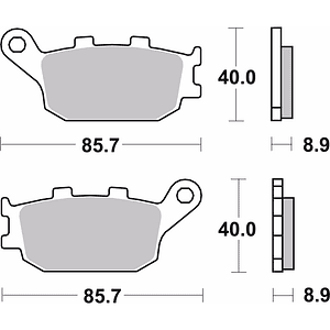 Suzuki Brembo Organic Brake Pads 07HO3607
