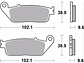 Honda Brembo Sintered Brake Pads 07HO41LA - Miniatura 2