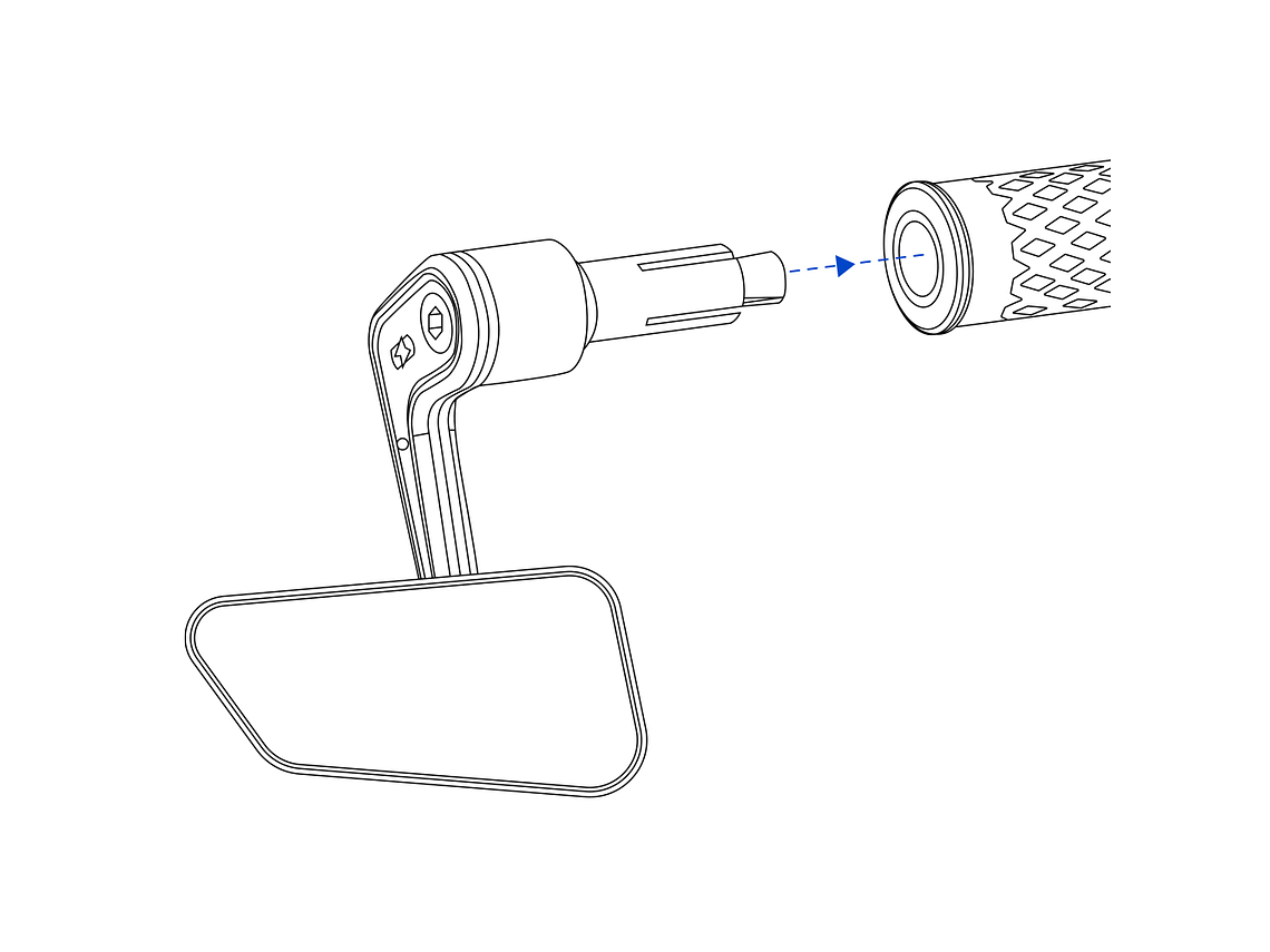 Espelho de Punho Oxford Horizon 4