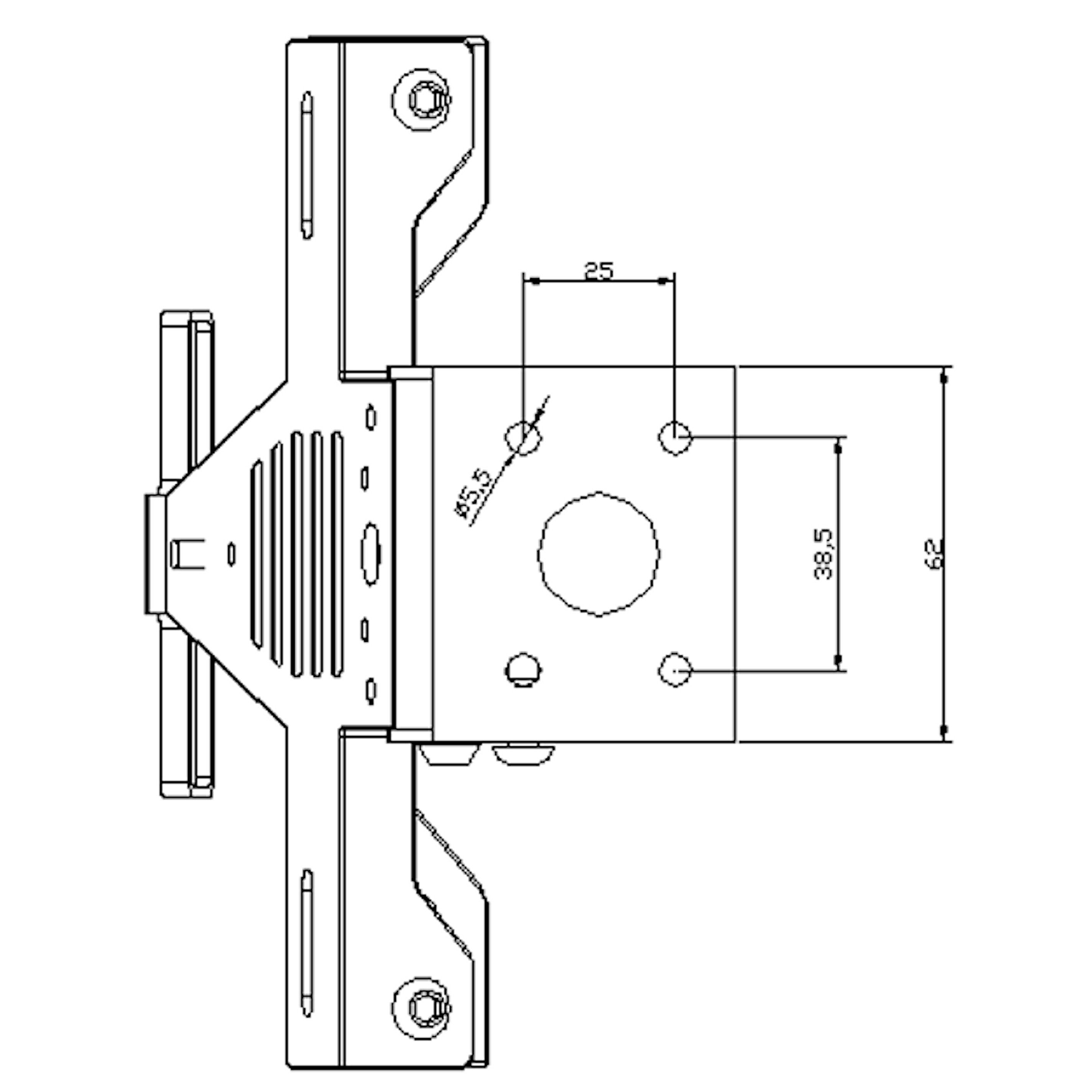 PUIG 1539N Universal Plate Holder 2