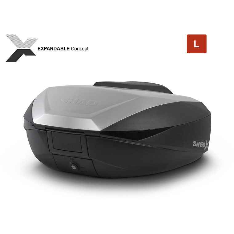 Top Case SHAD SH59X Expansível Preto 2