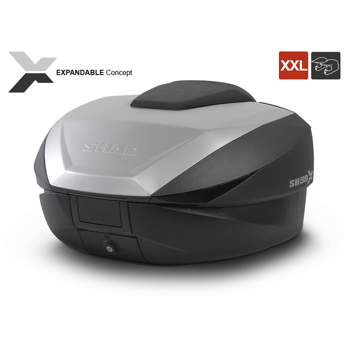 Top Case SHAD SH59X Expansível Preto 4