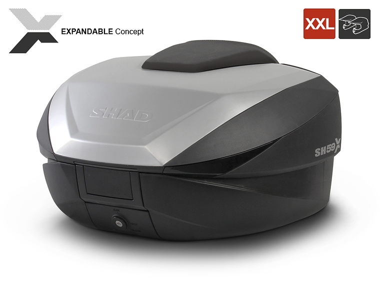 Top Case SHAD SH59X Expansível Preto 4