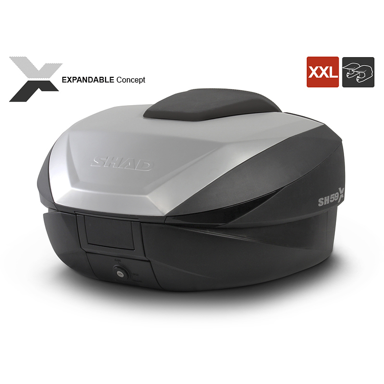 Top Case SHAD SH59X Expansível Preto 4