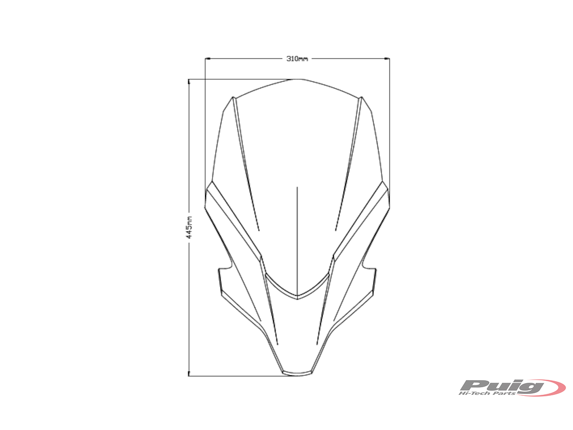 Viseira Yamaha MT-07 2021 PUIG Fumado Preto 20619F 3