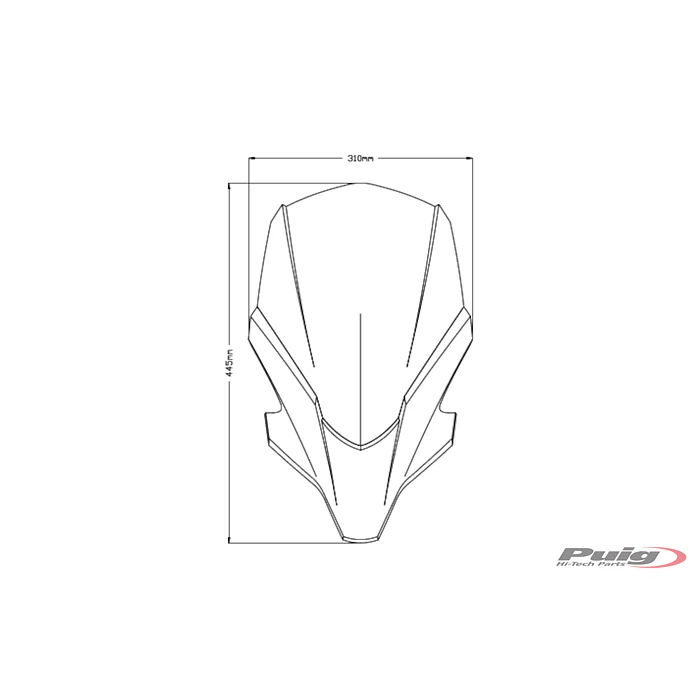 Viseira Yamaha MT-07 2021 PUIG Fumado Preto 20619F 3