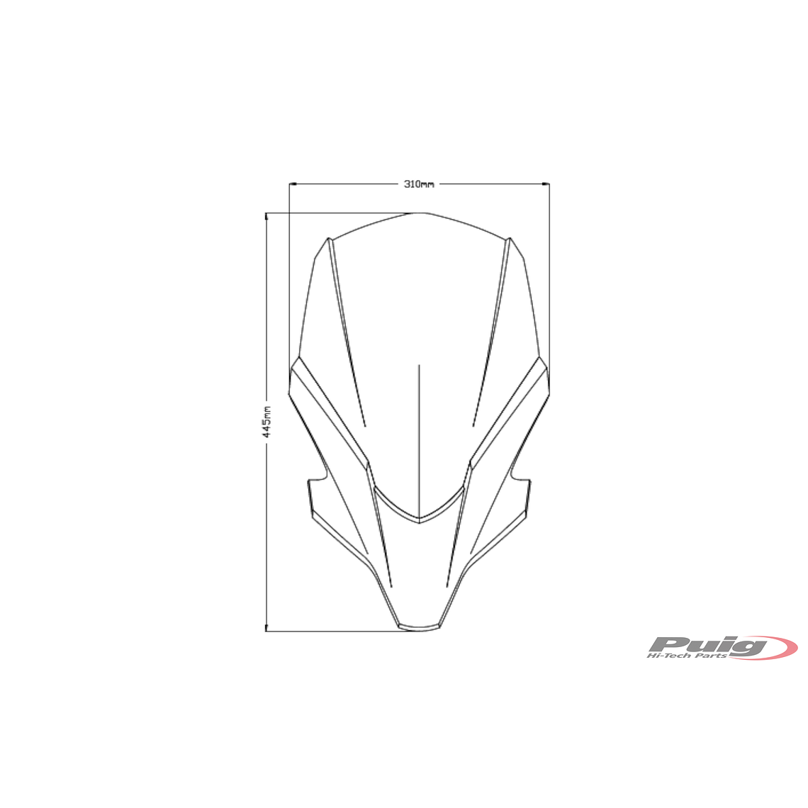 Viseira Yamaha MT-07 2021 PUIG Preto 20619N 3