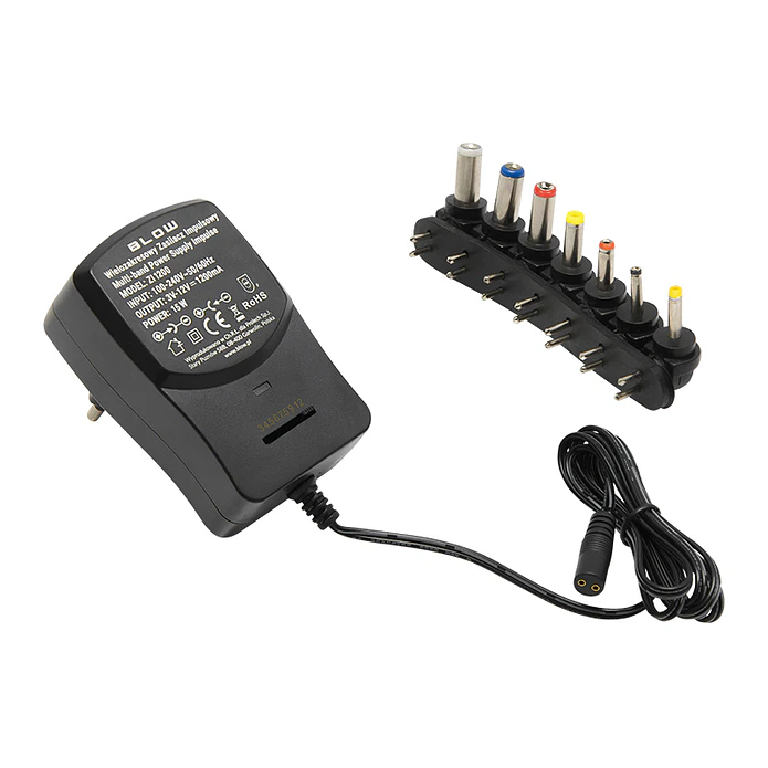 Universal Power Supply AC/DC 3/4.5/6/7.5/9/12V 1200mA - BLOW 1