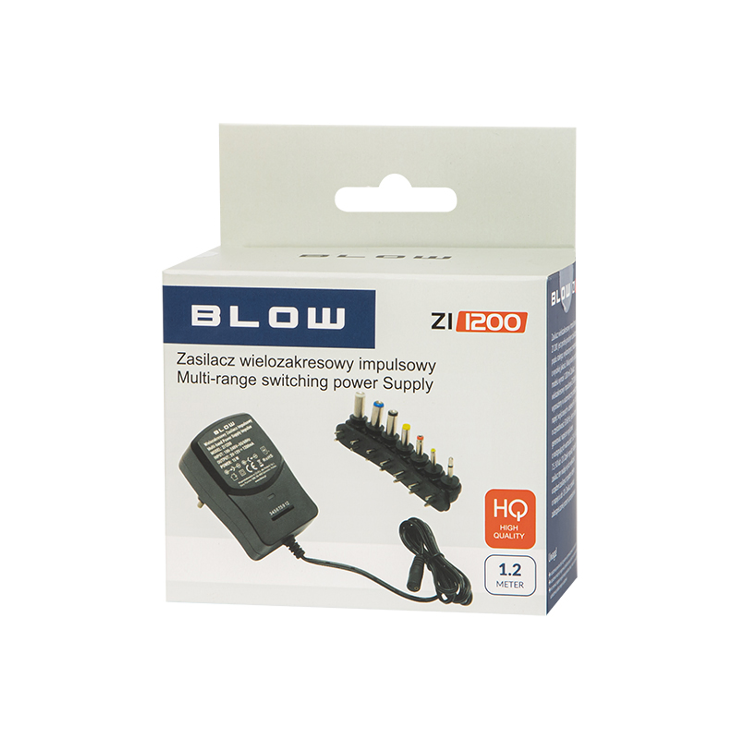 Universal Power Supply AC/DC 3/4.5/6/7.5/9/12V 1200mA - BLOW 2