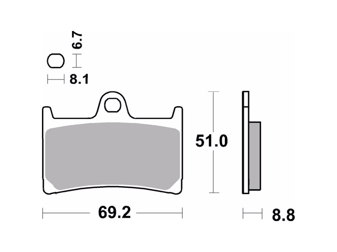 Yamaha Sintered Brake Pads 07YA23LA Brembo 2