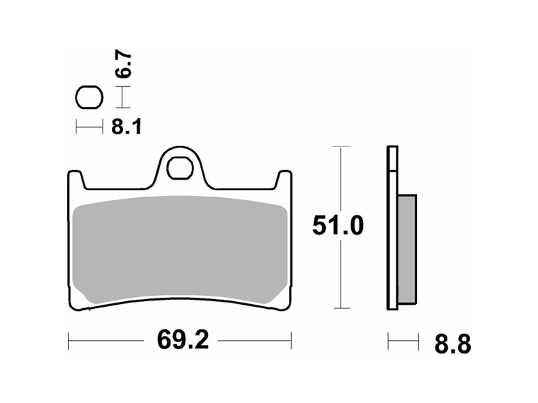 Yamaha Sintered Brake Pads 07YA23LA Brembo 2