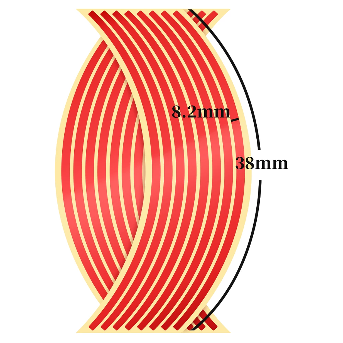 Fitas de Rodas Universais para Mota 8