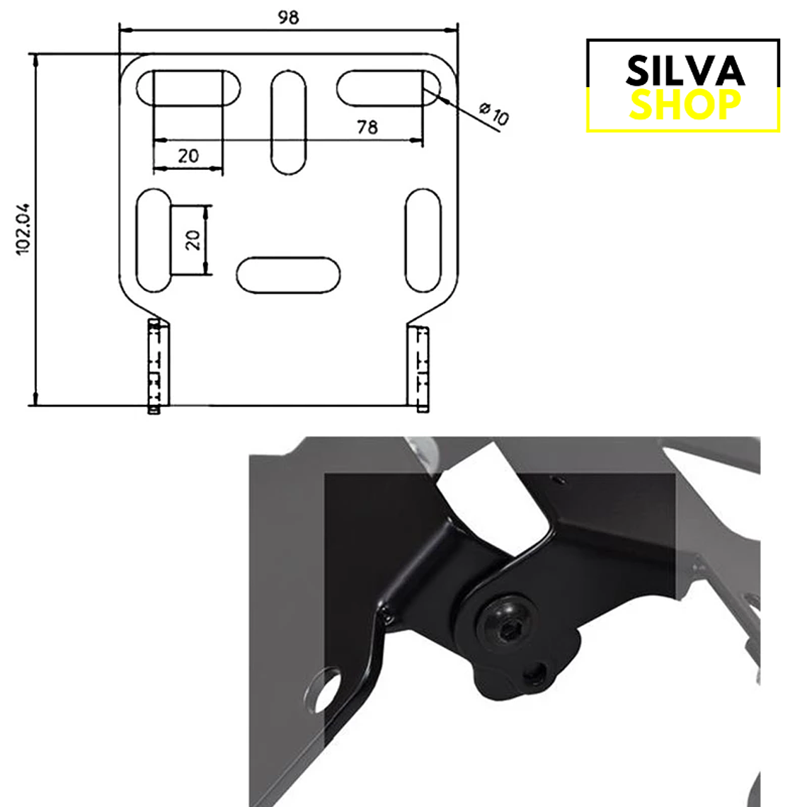 Suporte de Matrícula Yamaha R3 R6 R1 FZ6 5
