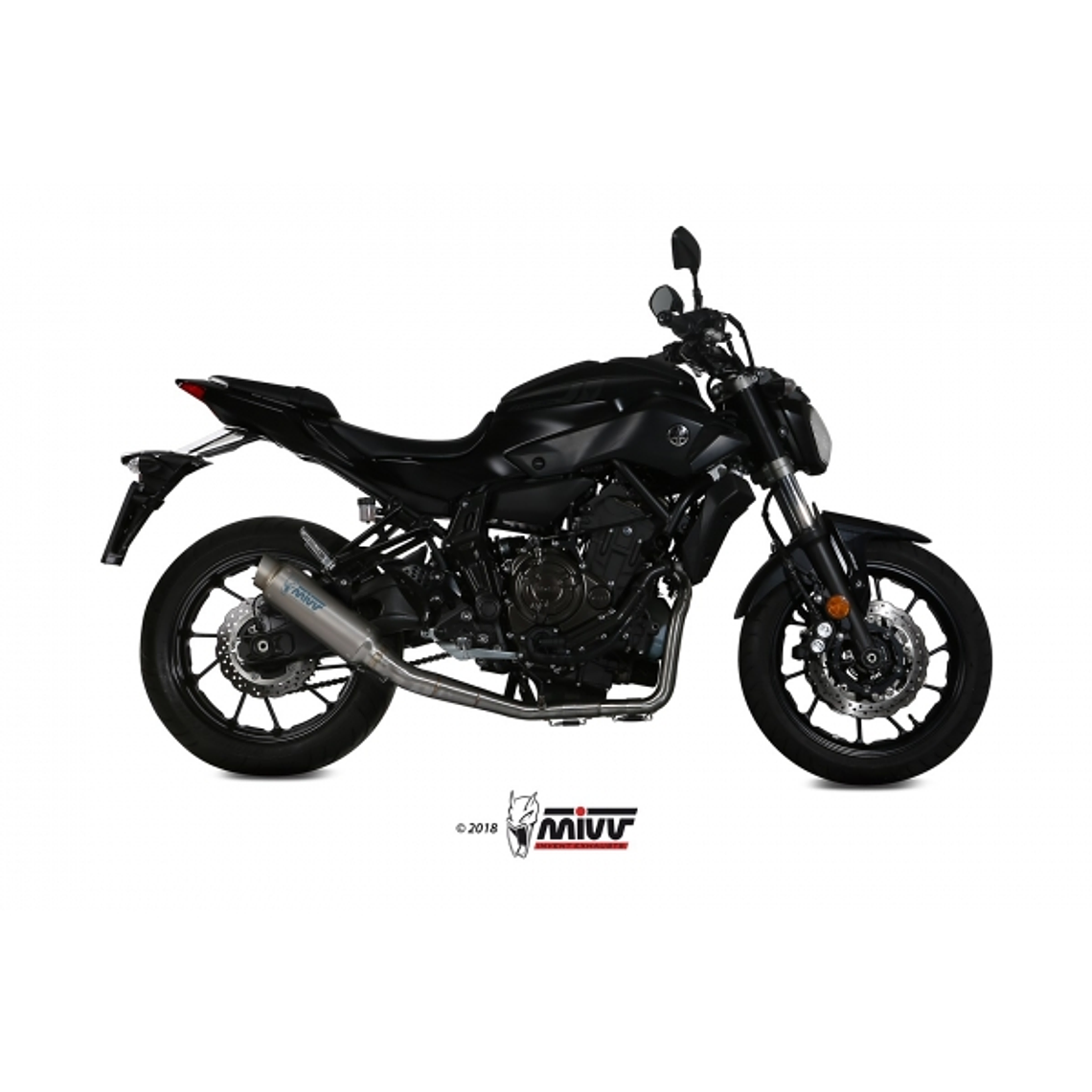 Linha Escape Completo MIVV GP PRO Titânio Yamaha MT-07 2014-2020 1