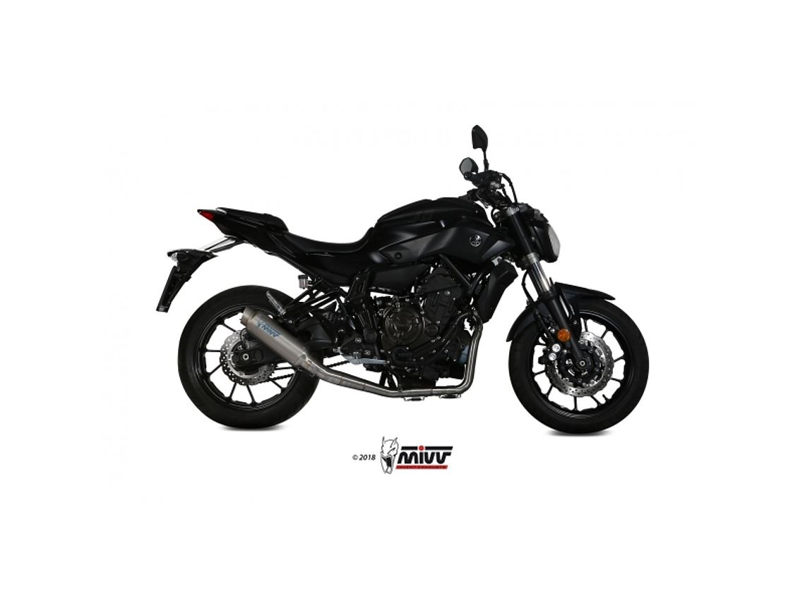 Linha Escape Completo MIVV GP PRO Titânio Yamaha MT-07 2014-2020 1