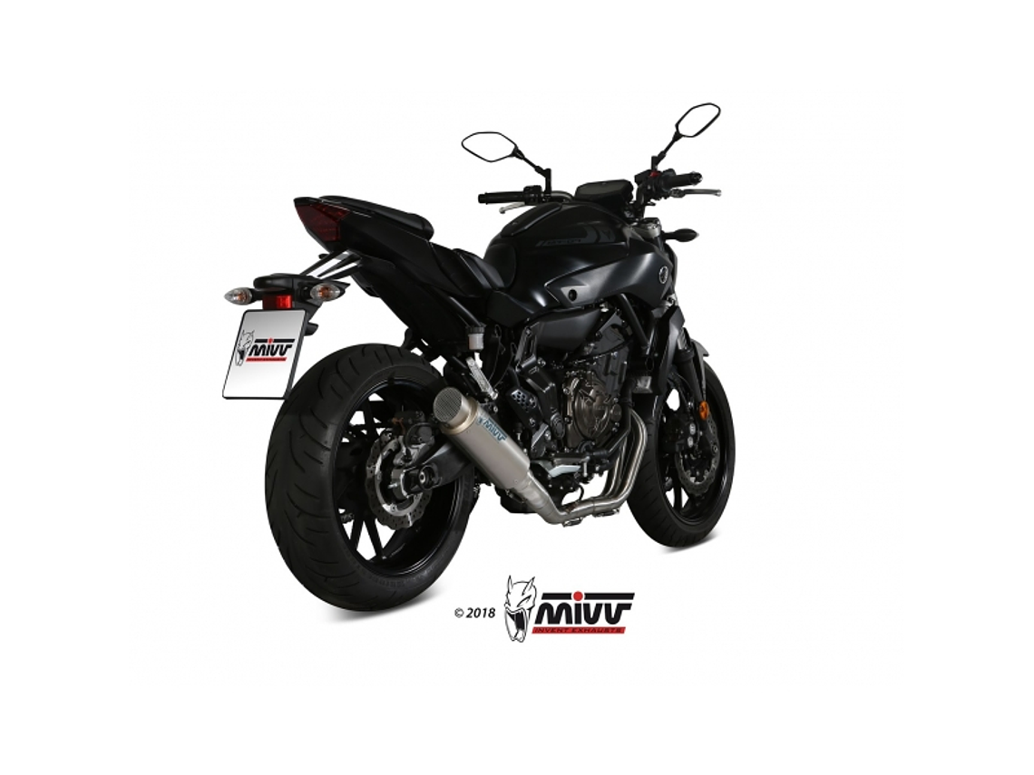 Linha Escape Completo MIVV GP PRO Titânio Yamaha MT-07 2014-2020 2