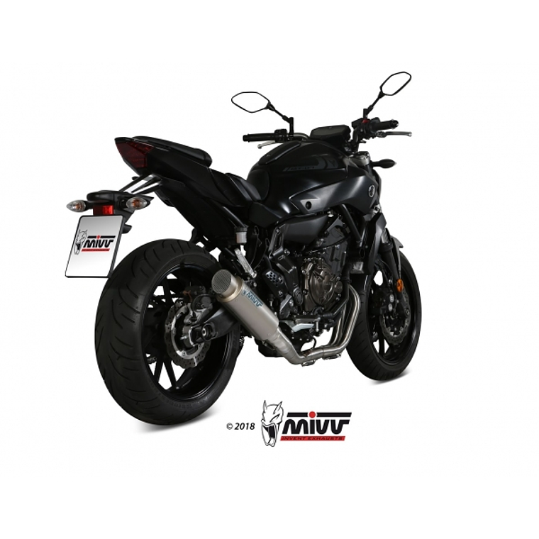 Linha Escape Completo MIVV GP PRO Titânio Yamaha MT-07 2014-2020 2