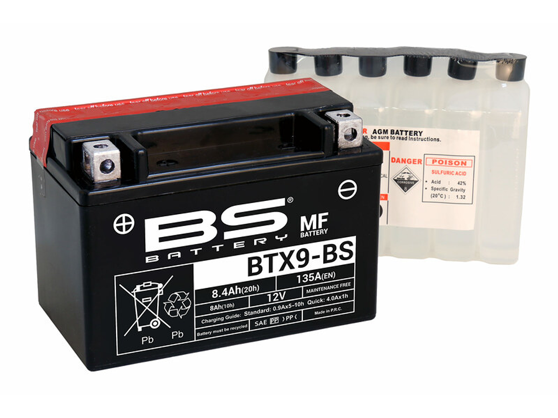 Bateria 12V 8Ah BTX9-BS - BS Battery 1