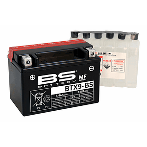 Bateria 12V 8Ah BTX9-BS - BS Battery