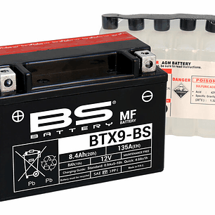 Bateria 12V 8Ah BTX9-BS - BS Battery