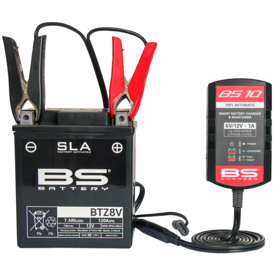 Carregador de Baterias Inteligente 6/12V 1A BS10 - BS Battery 5
