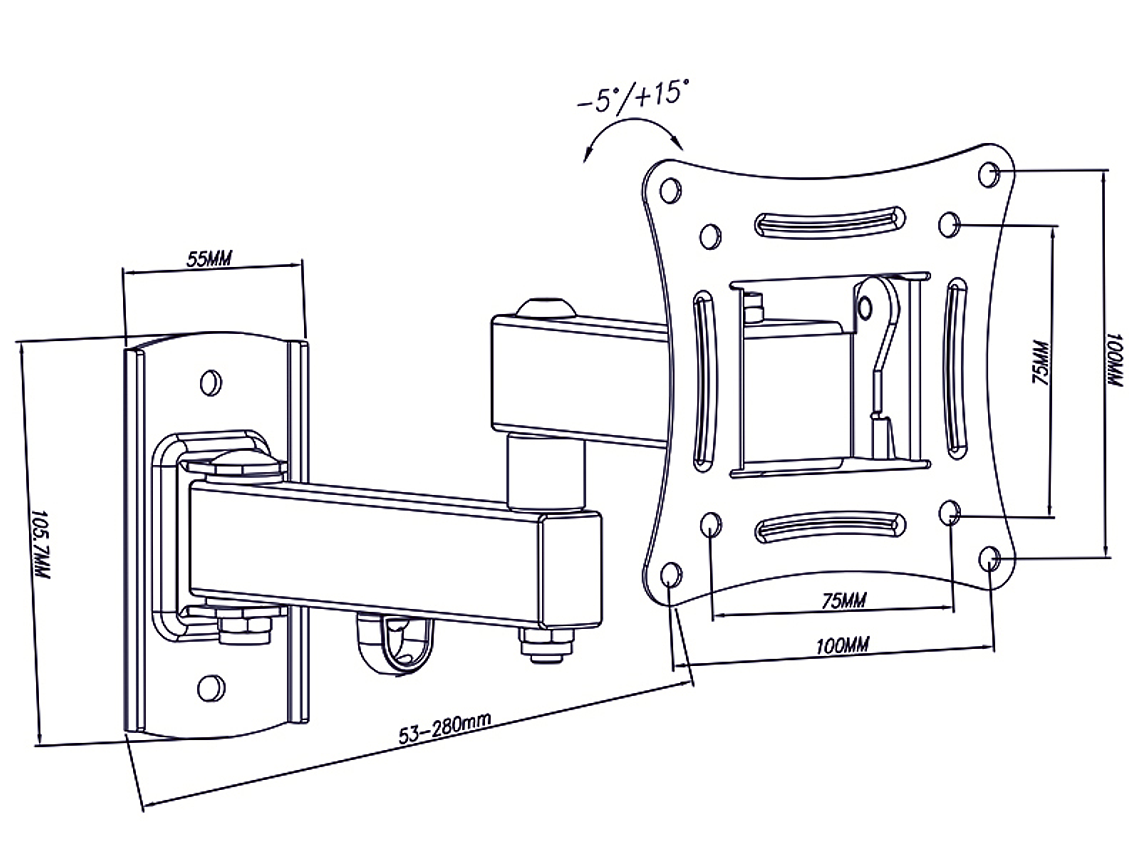 Suporte de TV LCD com Braço 10-27
