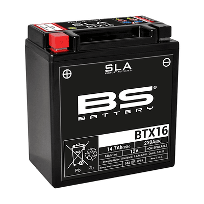 Bateria SLA BTX16 (FA) - BS BATTERY