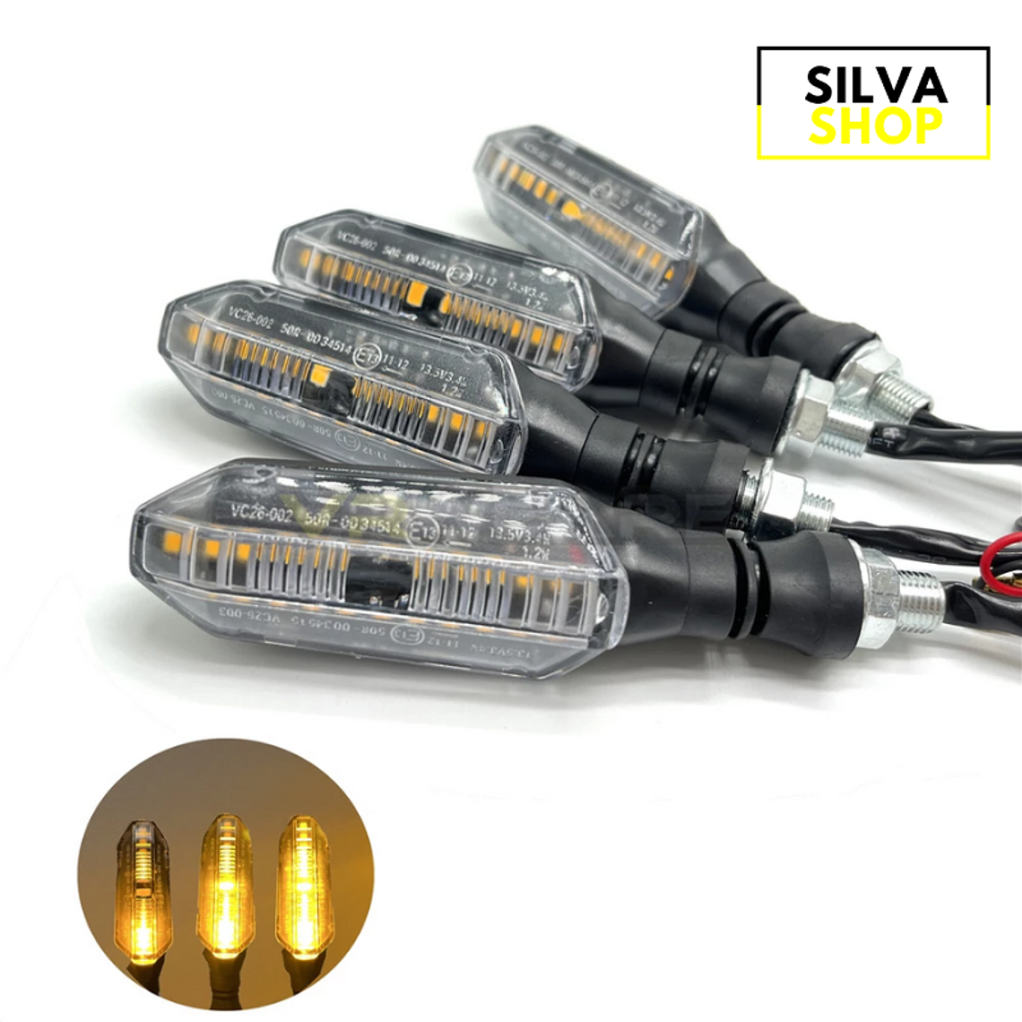 Piscas Sequenciais para Mota (4 Unidades) 1