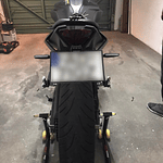 Portamatrículas corto universal para motocicleta