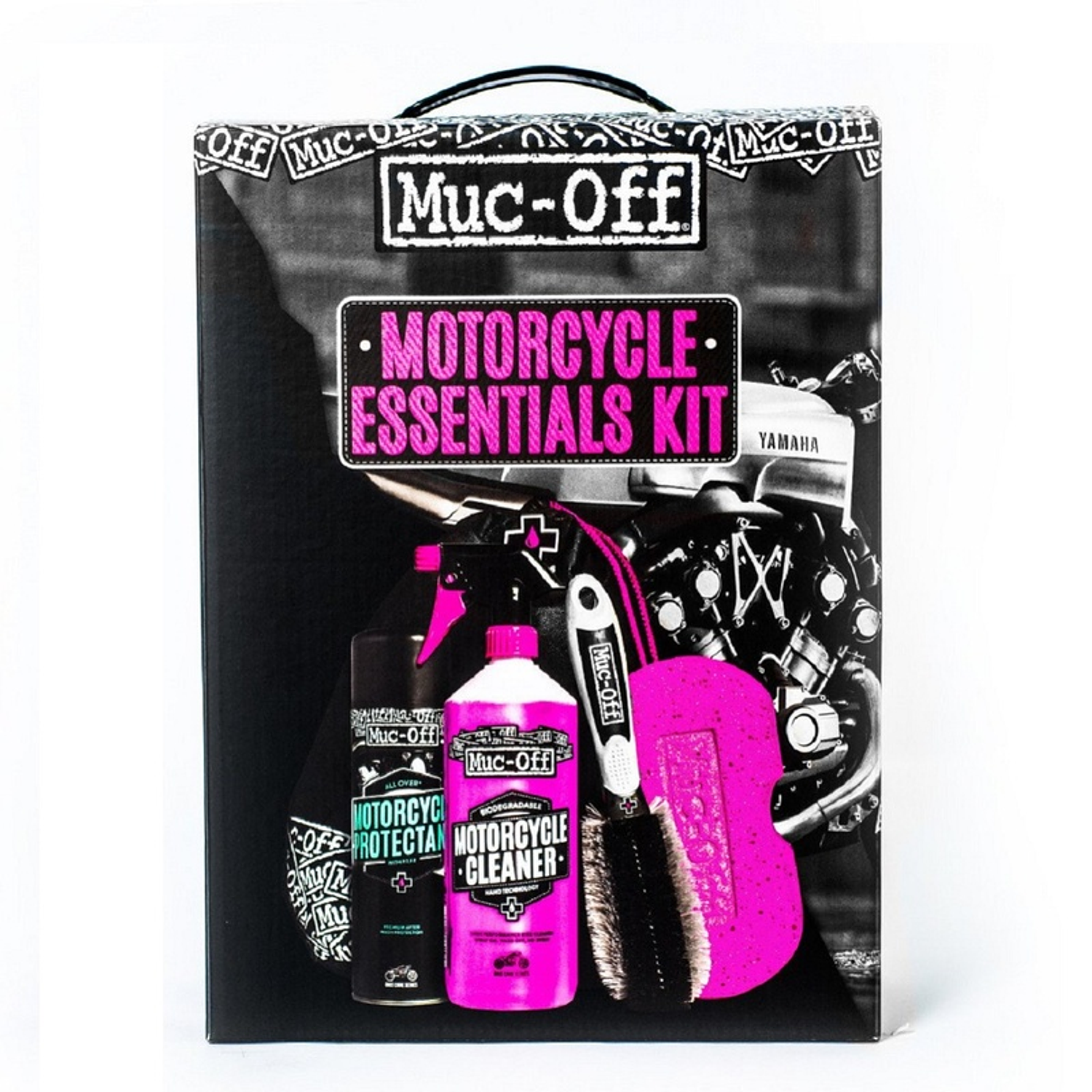 Kit Completo Cuidado Mota (Protectant + Cleaner + Esponja + Escova) Muc-Off Motorcycle Essentials 1